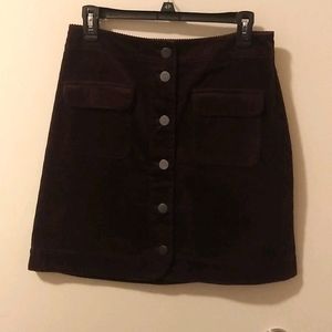 Purple Corduroy Skirt